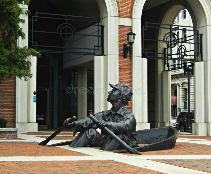 The Oarsman a whimsical sculpture of a man in a row boat, half sunk into the brick sidewalk, was created by David L Phelps. It is located in the center of downtown on the corner of Church & Gay St. & is a must see if you're planning a visit to Knoxville, Tn. The Oarsman a whimsical sculpture of a man in a row boat, half sunk into the brick sidewalk, was created by David L Phelps. It is located in the center of downtown on the corner of Church & Gay St. & is a must see if you're planning a visit to Knoxville, Tn.