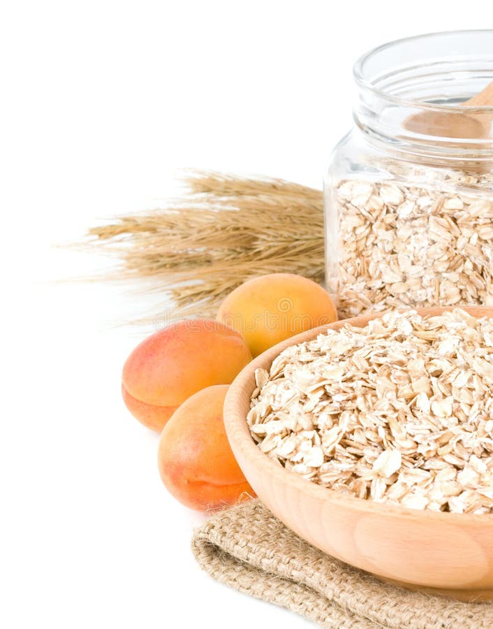 Cereals Oat Flake and Healthy Food Stock Image Image of glass, mush