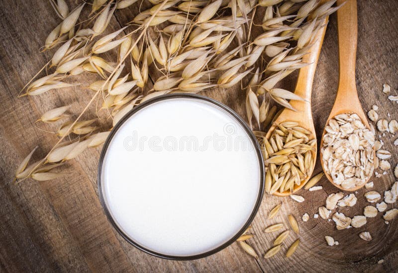 Oat Milk, the Concept of a Vegetarian Diet. Stock Photo Image of