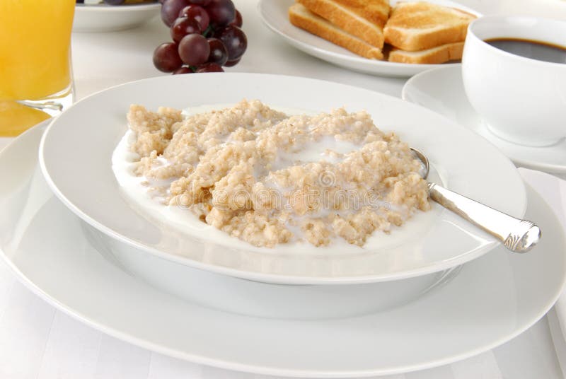 Oatmeal Breakfast stock photography