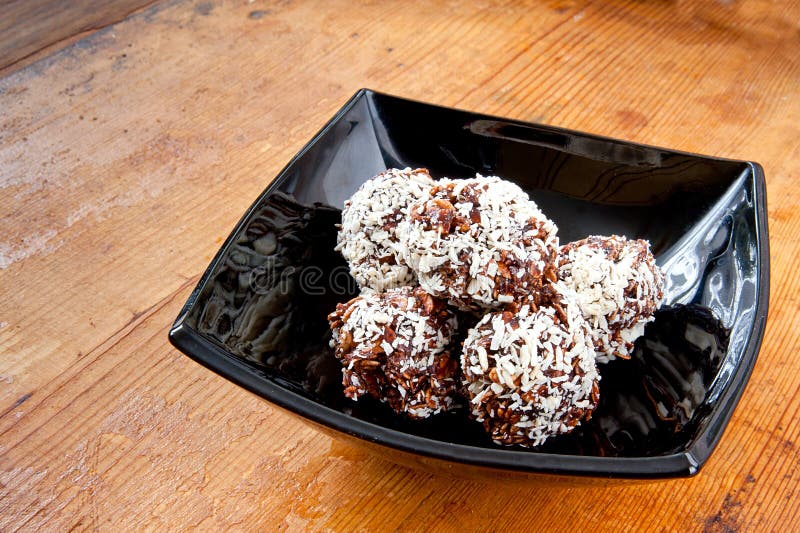 Oatmeal chocolate balls stock photo. Image of oatmeal 29380550