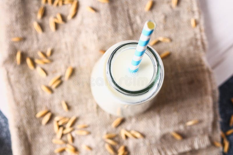 Oatmeal in a Glass Bottle. Oat Grain and Cereal in Jars. Stock Image Image of diet, ingredient