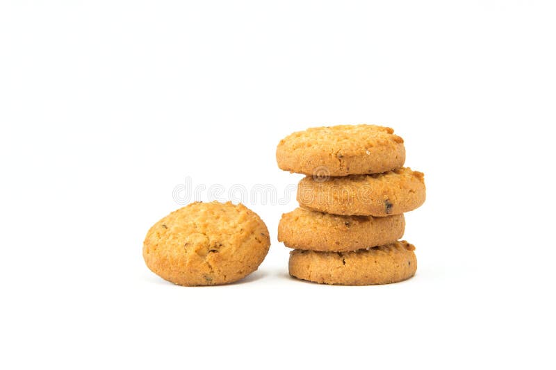 Oatmeal μπισκότο που απομονώνεται στοκ εικόνες