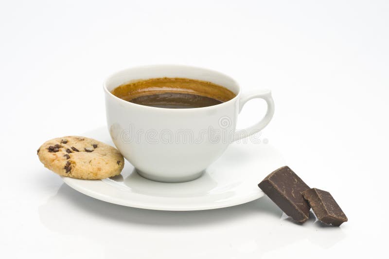 Oatmeal φλυτζανιών μπισκότων καφέ σοκολάτας στοκ φωτογραφίες