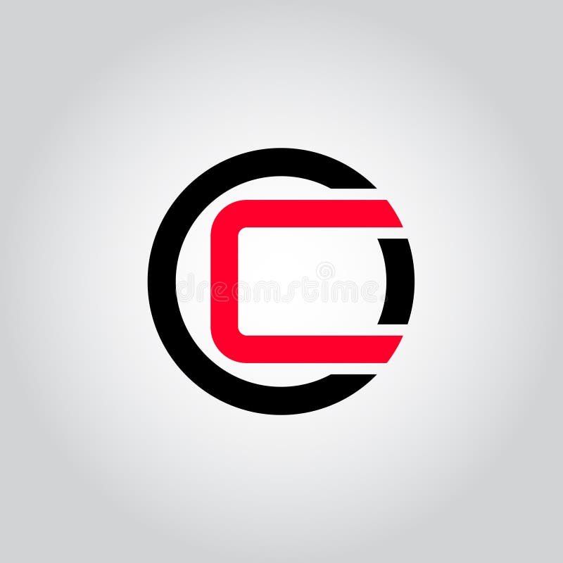 Initial Letter Logo C Inside Circle Shape, OC, CO, C Inside O Rounded