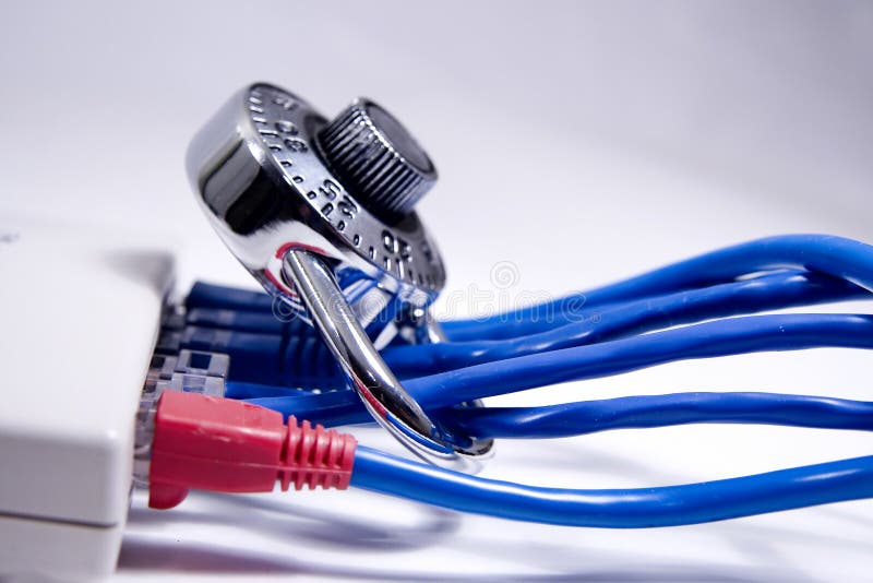 Sicurezza di Rete - Bloccato fotografie stock