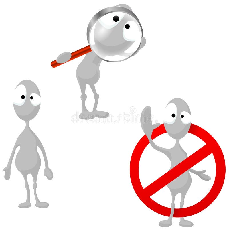 Obcy za szklany target204_0_ interdiction ilustracji