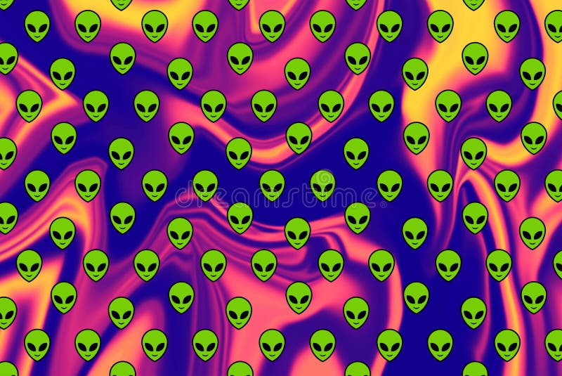 Obcy łeb tryppy psychedeliki cudzoziemcy płynny marmurowy płyn abstrakcyjny sztuka tło projekt. modny fioletowy marmur płynny. ilustracja wektor