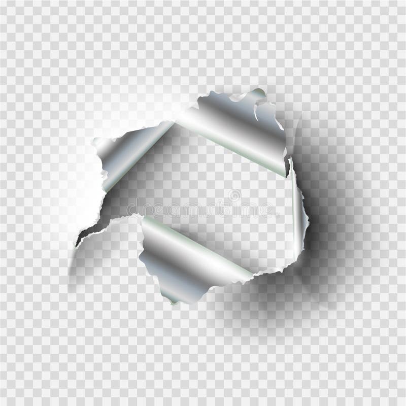 Obdarta dziura drzejąca w rozdzierającym metalu ilustracji Obdarta dziura drzejąca w rozdzierającym metalu ilustracji