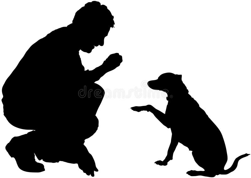 Treino de obediência ilustração stock