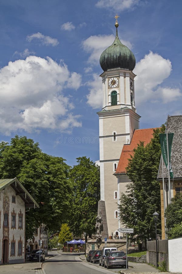 St. Peter and Paul, the Catholic parish church of Oberammergau was built in the Baroque style