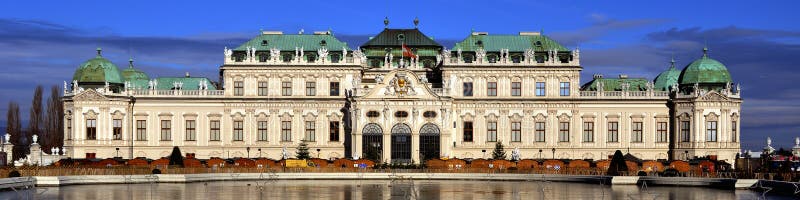 Oberer Palast im historischen komplexen Belvedere, Wien, Österreich lizenzfreie stockfotos Oberer Palast im historischen komplexen Belvedere, Wien, Österreich lizenzfreie stockfotos