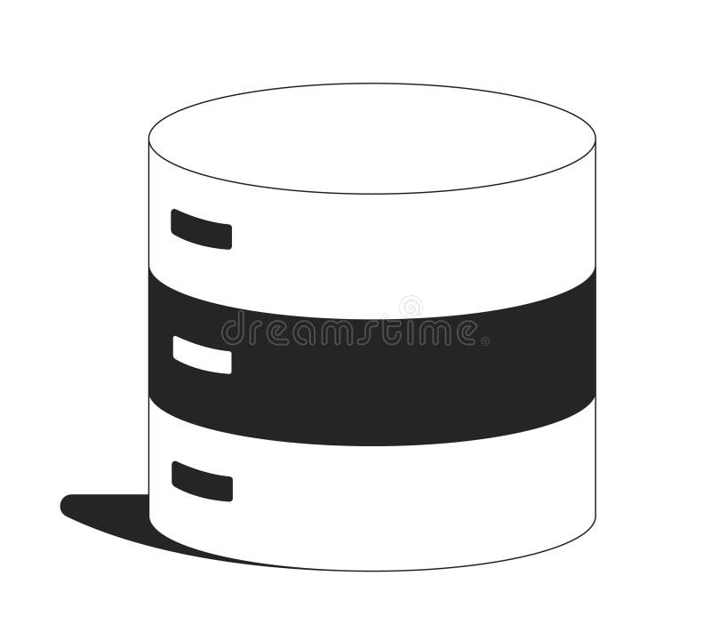 Obiect linie 2D stocare date bază de date royalty free illustration