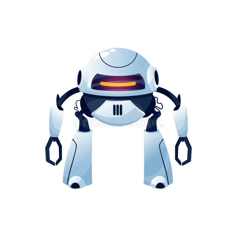 Obiect vectorial robot de desene animate cyborg caracter ai vector illustration