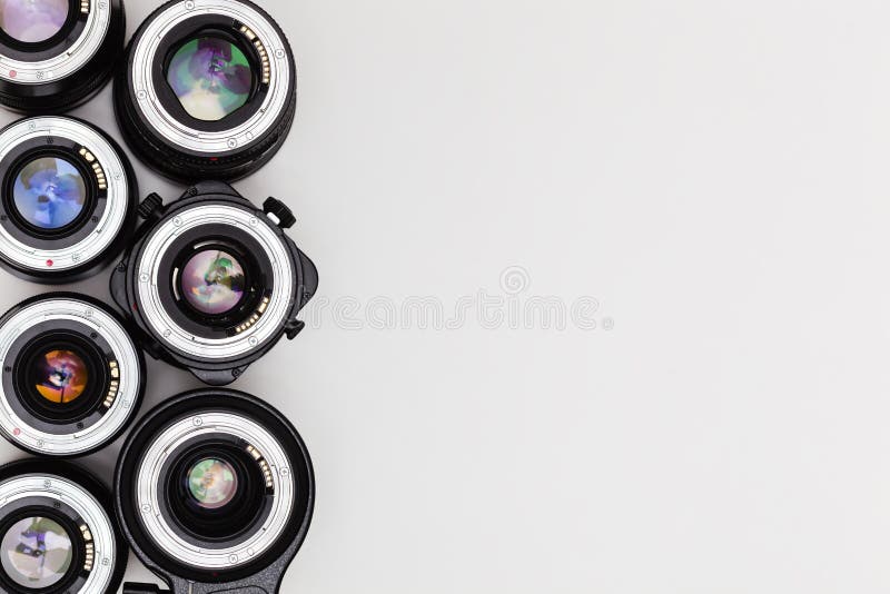 Obiettivi fotografici costosi Il sogno di ogni fotografo professionista fotografia stock libera da diritti Obiettivi fotografici costosi Il sogno di ogni fotografo professionista fotografia stock libera da diritti