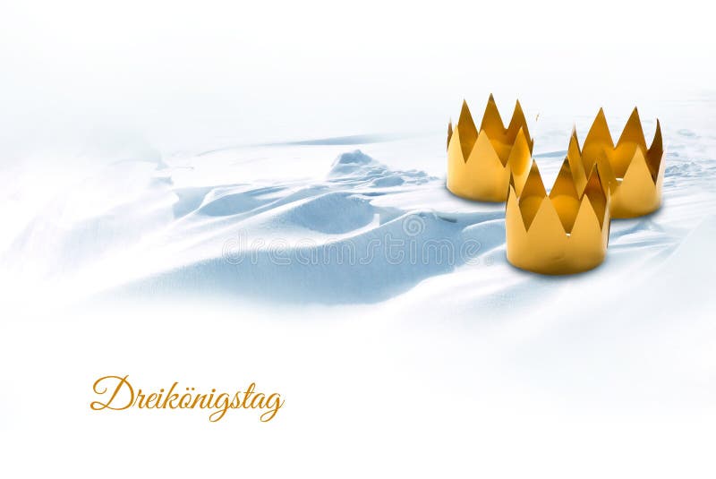Objawienie Pańskie, Trzy królewiątek dzień, symbolizujący trzy majdrować koronami o obrazy royalty free Objawienie Pańskie, Trzy królewiątek dzień, symbolizujący trzy majdrować koronami o obrazy royalty free