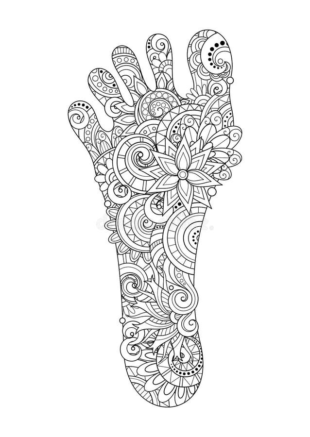 Vector Tribal Decorative Foot royalty free illustration