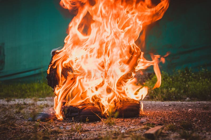 Worn Motorcycle Boots Burning Stock Image - Image of flame, background ...