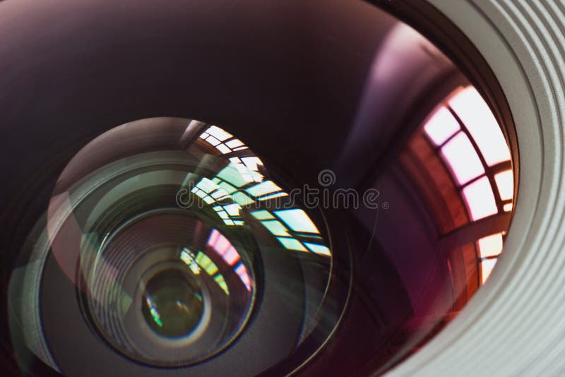 Objective lens closeup