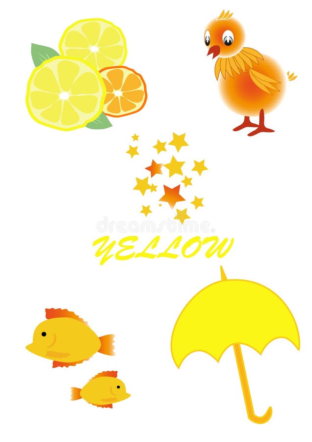 Download Flash Cards With Objects In Yellow Color Educational Printable Worksheet Stock Vector Illustration Of English Banana 198294204