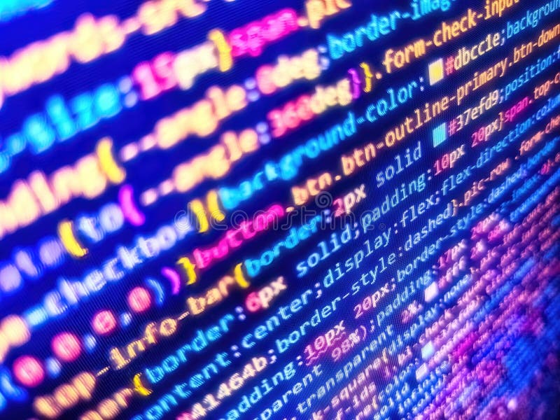 Objekte für JavaScript-Funktionen. Programmiercode für den Computermonitor. App-Entwickler. Informationstechnologie. stockbild
