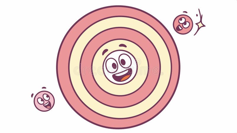 Objetivo con cara llorosa que simboliza el objetivo faltante o decepción diseño vectorial IA generativa ilustración del vector