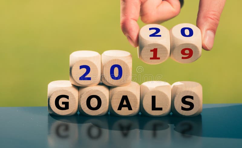 Objetivos pelo ano 2020 imagens de stock Objetivos pelo ano 2020 imagens de stock