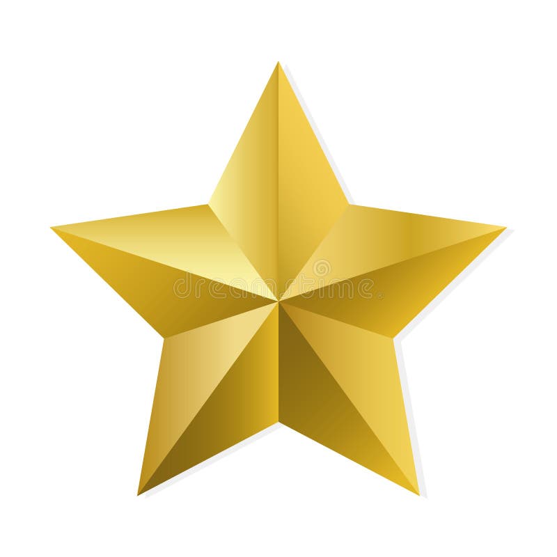 Objeto aislado estrella del vector del oro libre illustration Objeto aislado estrella del vector del oro libre illustration