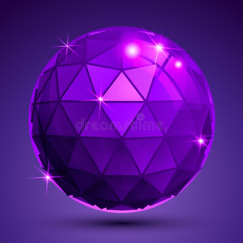 Objeto esférico plástico texturizado brillante con los flashes, pixilated libre illustration