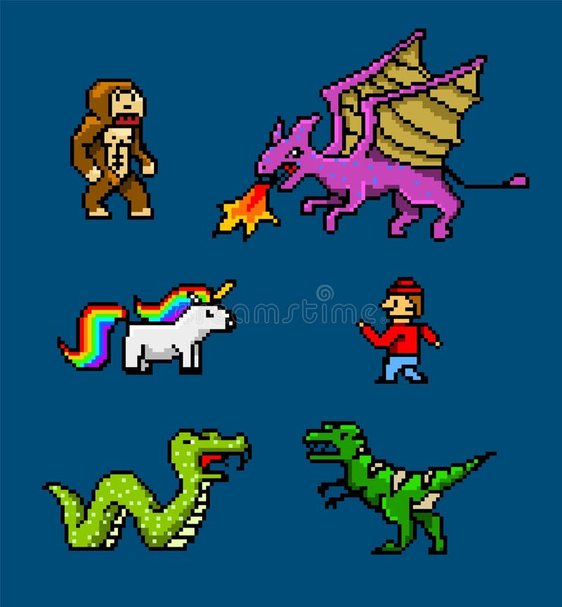 Dinossauro Do Pixel, Objetos Mordidos Da Arte 8 Ativos Retros Do Jogo Jogo  Dos ícones Arcadas Video Do Computador Do Vintage Ilus Ilustração do Vetor  - Ilustração de dinossauro, artwork: 136643058