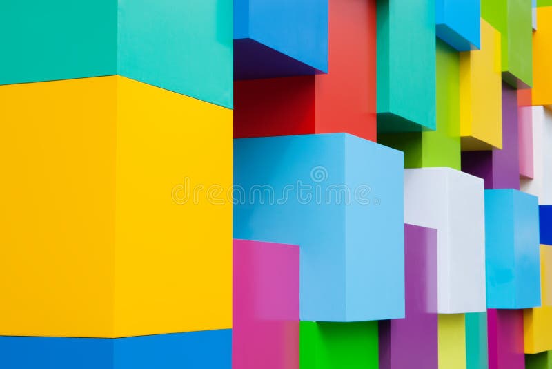 Objets architecturaux colorés abstraits Jaune, rouge, vert, bleu, rose, le blanc a coloré des blocs Pantone colore le concept images libres de droits Objets architecturaux colorés abstraits Jaune, rouge, vert, bleu, rose, le blanc a coloré des blocs Pantone colore le concept images libres de droits