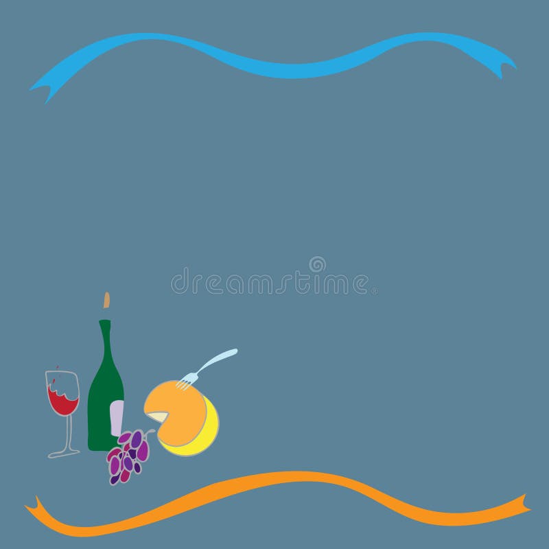 Objets tirés par la main de fromage et de raisin de vin pour le design de carte de vin Illustration de vecteur illustration libre de droits Objets tirés par la main de fromage et de raisin de vin pour le design de carte de vin Illustration de vecteur illustration libre de droits