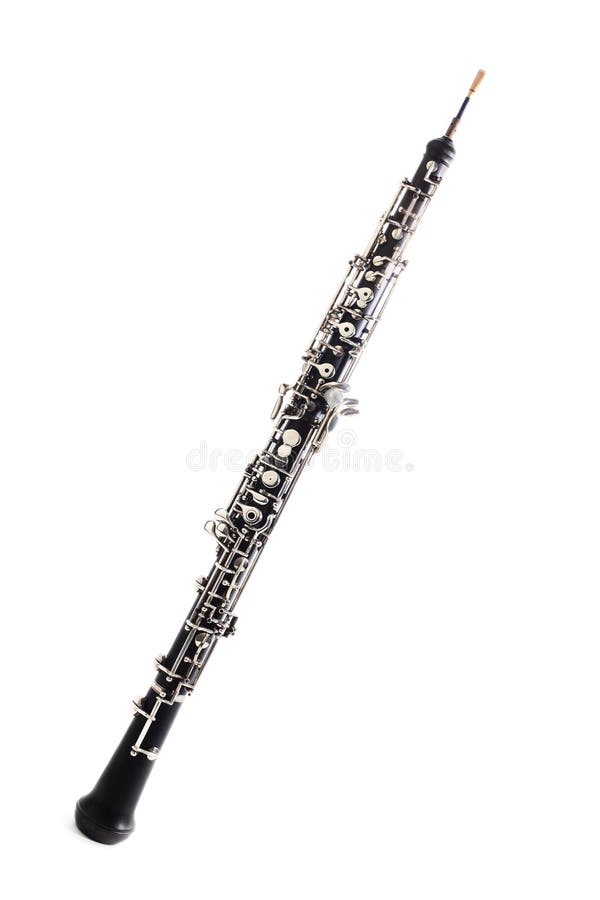 Oboe aisló en blanco fotos de archivo Oboe aisló en blanco fotos de archivo