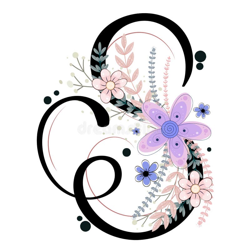 Alphabet Floral Decoration Letters 962911 Vector Art at Vecteezy