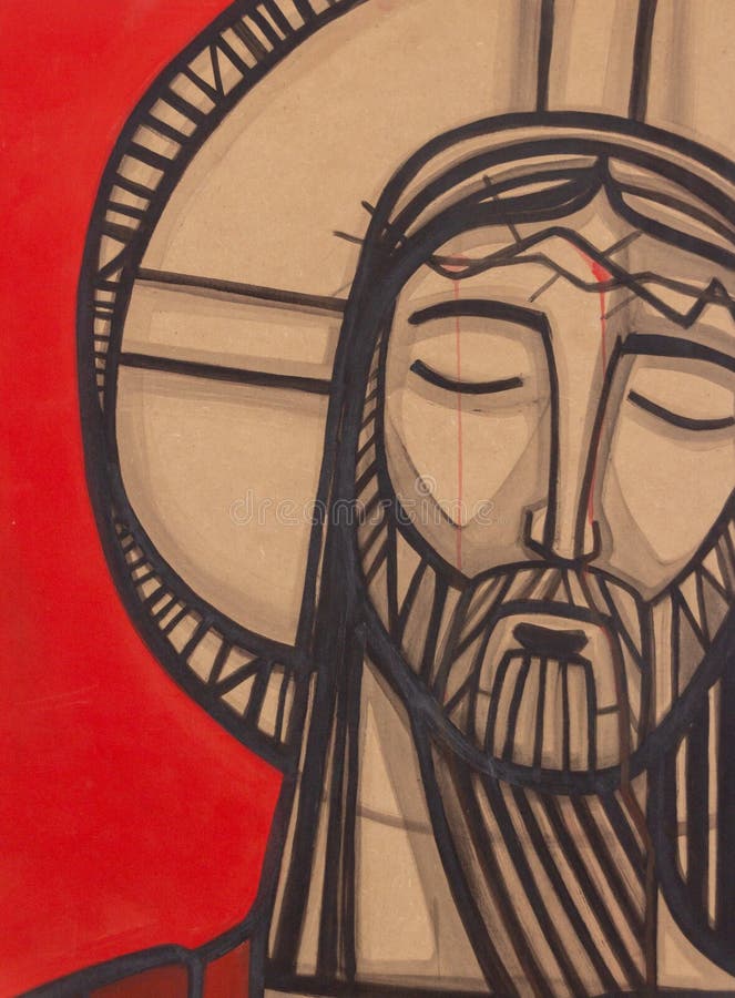Obraz jezus chrystus przy jego pasją ilustracji Obraz jezus chrystus przy jego pasją ilustracji