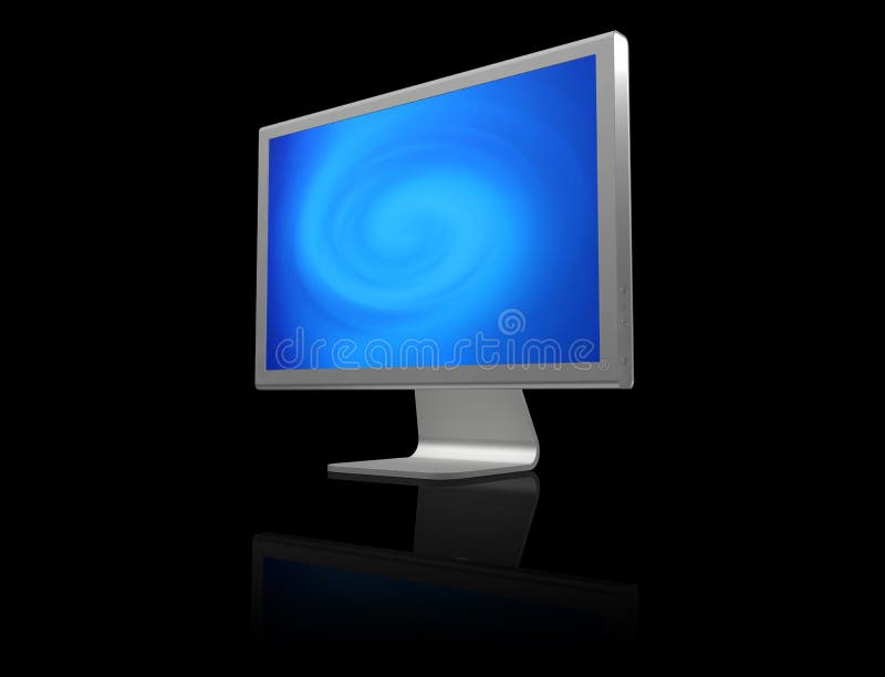 Computer monitor with apple cinema display. Computer monitor with apple cinema display