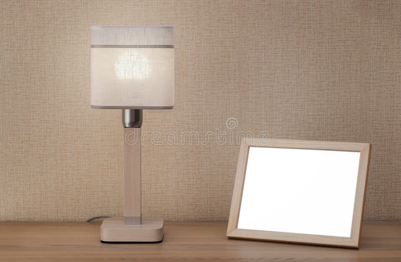 Obrazek lampa i rama fotografia stock Obrazek lampa i rama fotografia stock