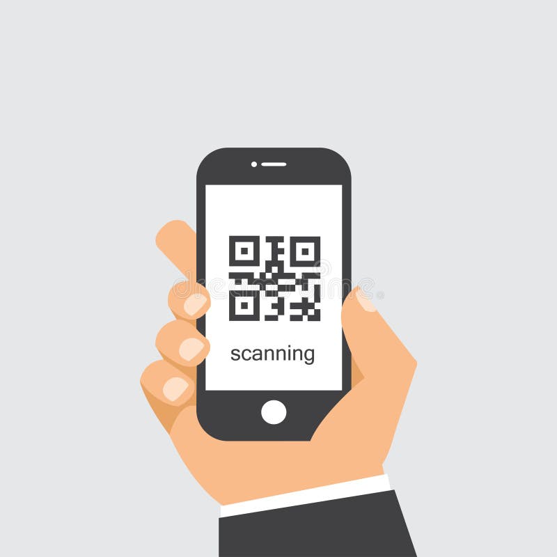 Obrazu cyfrowego QR kod telefon komórkowy royalty ilustracja Obrazu cyfrowego QR kod telefon komórkowy royalty ilustracja