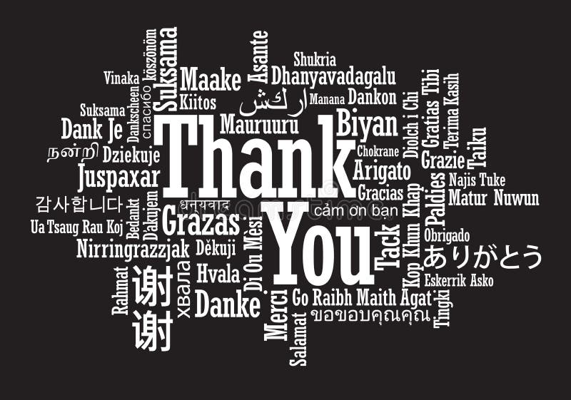 Thank You Word Cloud in vector format. Thank You Word Cloud in vector format