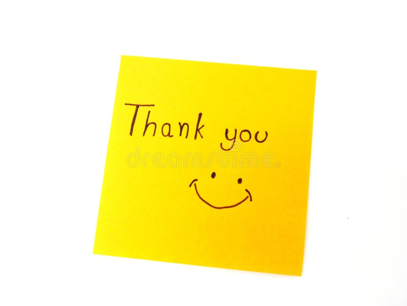 Obrigado na nota de post-it foto de stock royalty free Obrigado na nota de post-it foto de stock royalty free