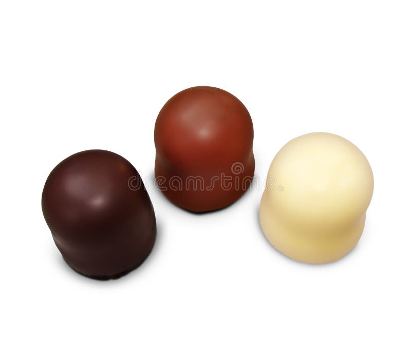 Chocolate preto, ao leite e branco fotos de stock