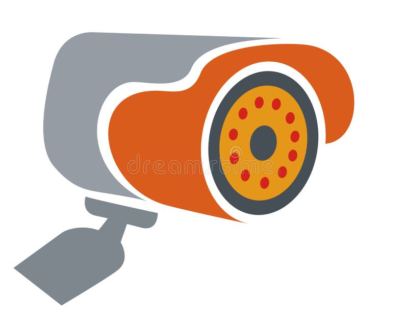 Observation camera. Flat Style Vector Logo Icon vector illustration