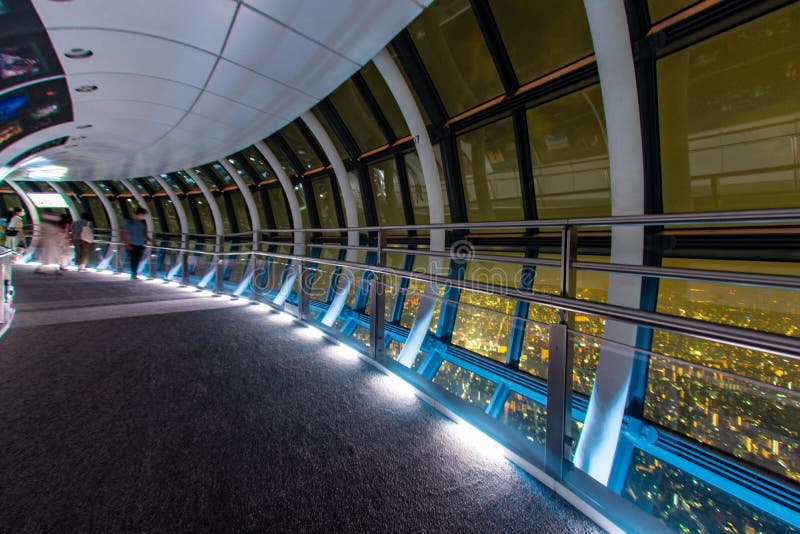 Observation corridor of Tokyo Sky Tree. Shooting Location:Sumida -ku, Tokyo