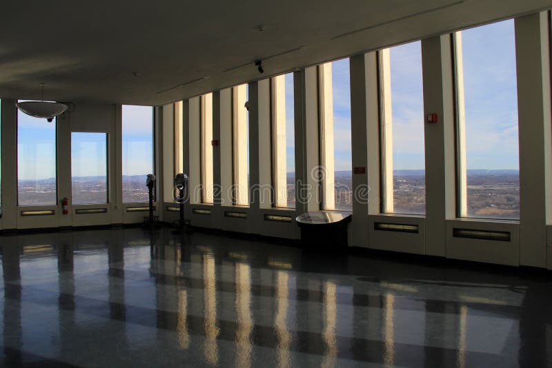Observation floor in The Corning Tower, Albany, New York, 2016 royalty free stock photo Observation floor in The Corning Tower, Albany, New York, 2016 royalty free stock photo