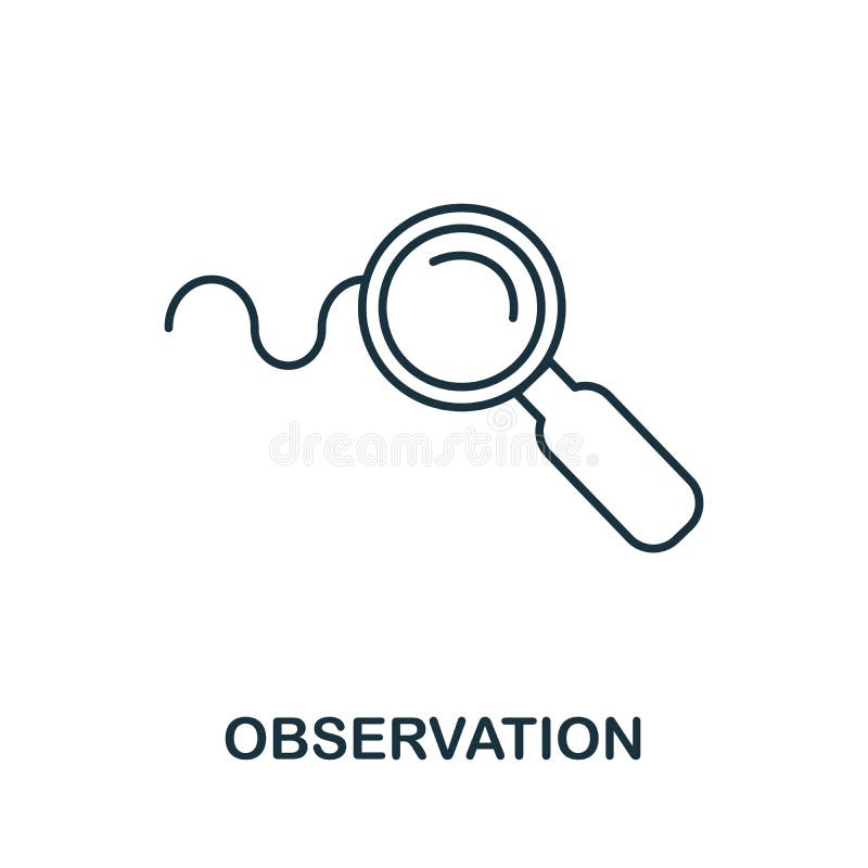 Observation line icon. Creative outline design from artificial intelligence icons collection. Thin observation icon for royalty free illustration