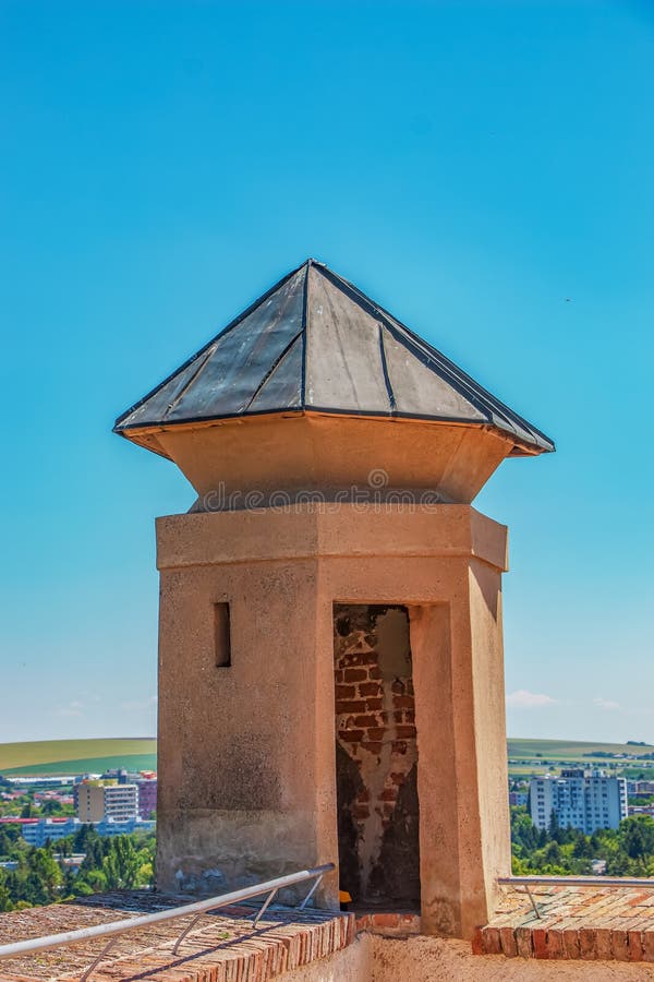 Observation tower on the upper wall of the Nitrograd castle in Nitra, Slovakia