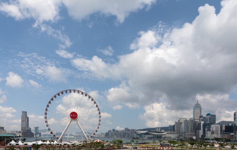 Observation Wheel or Ferris Wheel in Hong Kong