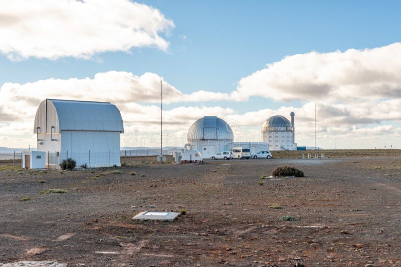 Observatories at the the South African Astronomical Observatory royalty free stock photo
