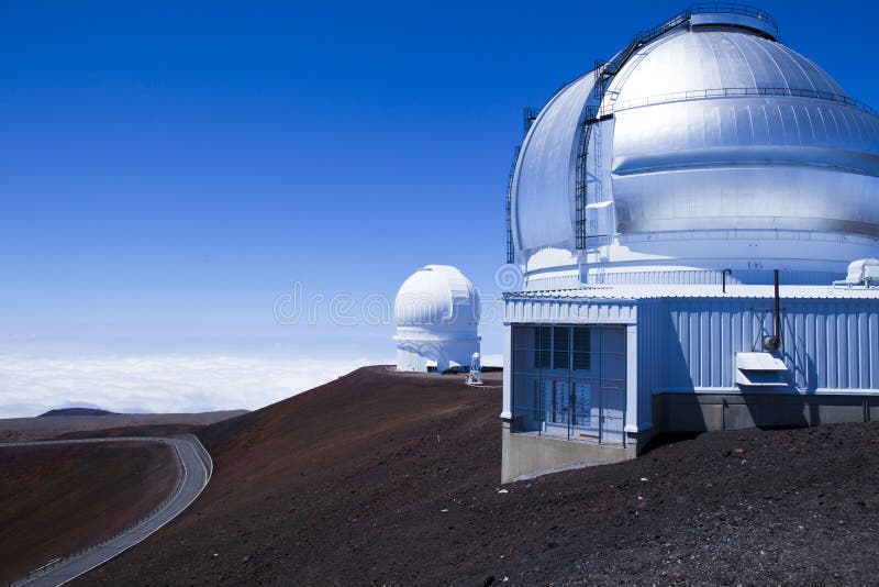 Mauna Kea Gemini North Telescope, Isla Grande, Hawaii Foto de archivo
