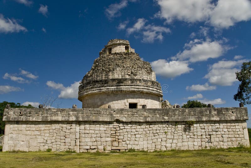 Observatory Ruins at Chichen Itza Mexico royalty free stock photo Observatory Ruins at Chichen Itza Mexico royalty free stock photo